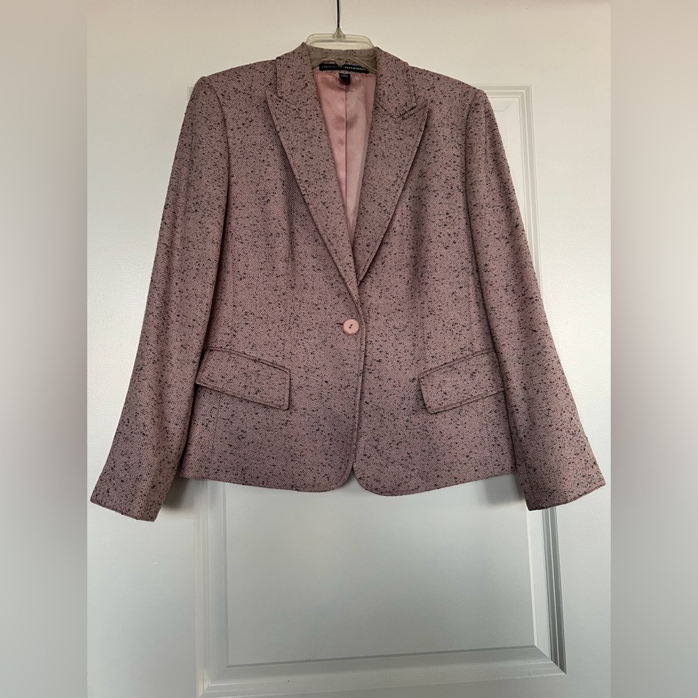 Pink and black tweed jacket